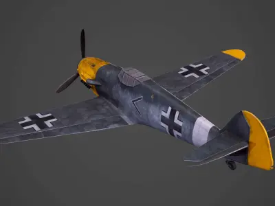 Messerschmitt  BF-109 Low-poly 3D model