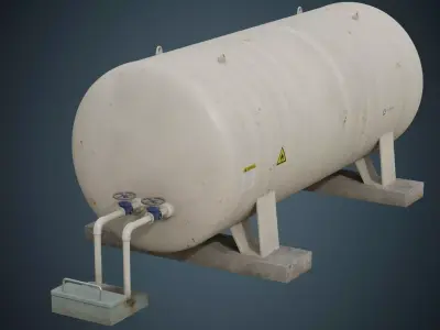Industrial Gas Tank 6B Low-poly 3D model