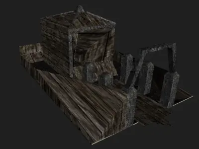 Viking Style Hall Free low-poly 3D model