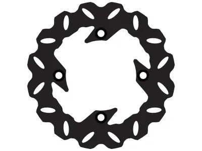 Arashi Rear Brake Disc Rotors 3D model