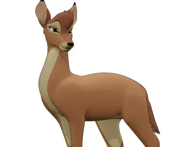 Lana the Doe Low-poly 3D model