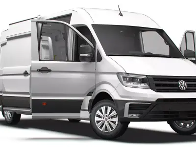 VW Crafter Van LWB HR HQInterior 2025 3D model