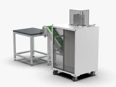 Automatic Printing Coding Bagging and Heat Sealing Machine 3D model