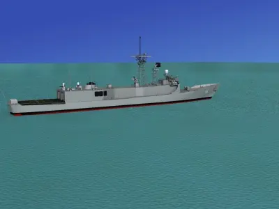 FFG 44 Adelaide Class Frigate HMAS Darwin 3D model