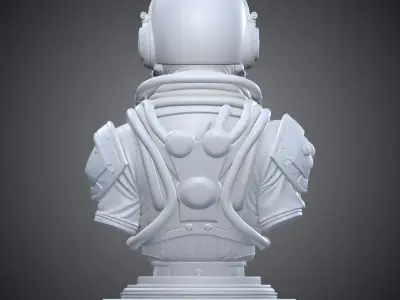 Sci-Fi Pilot Bust Cyberpunk Aviator Statue PM-377 3D print model