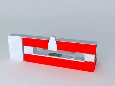 kitchen set style ELcom corp Free 3D model