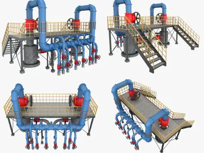 4 Piping System Set 1 3D model