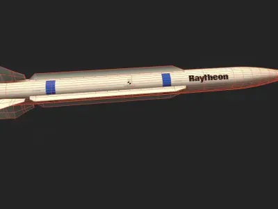 Peregrine Missile Low-poly 3D model