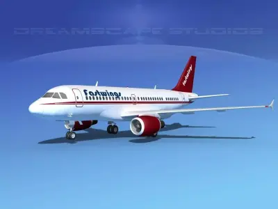 Airbus A319 Fastwings 3D model
