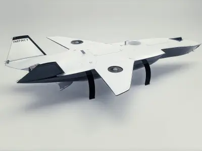 Boeing MQ-28 Ghost Bat Drone Custom Modification Low-poly 3D model