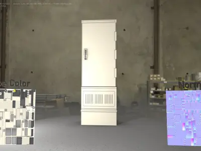 Electrical Distribution Cabinet 85 Low-poly 3D model