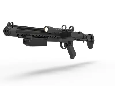 Mudtrooper Blaster rifle E-10 from Solo A Star Wars Story 2018 3D model