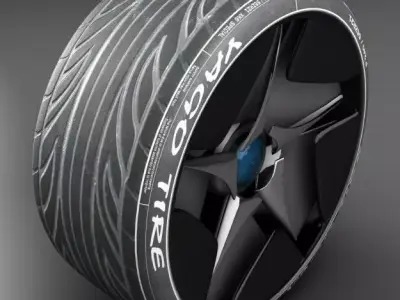 tire with design 3D model