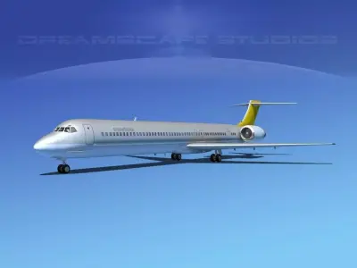 McDonnell Douglas MD80 SAS Snowflake 3D model