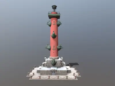 Rostral Columns PBR 4K low poly Low-poly 3D model