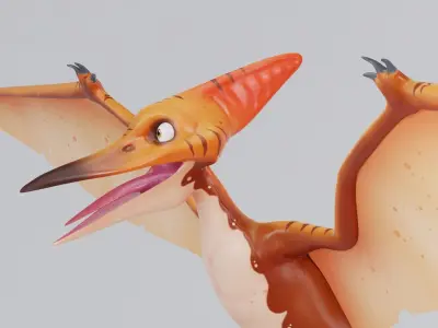 Pterosaur DinoWoo Low-poly 3D model