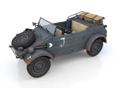 VW - Typ 82 - Kuebelwagen - 26 Panzer Division 3D model