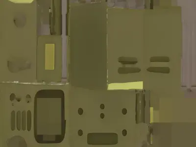 Military radio transceiver 3D model