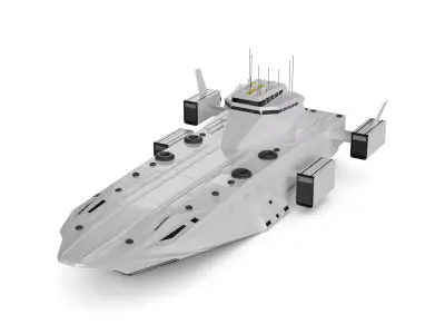 Nomad Landing Ship Low-poly 3D model