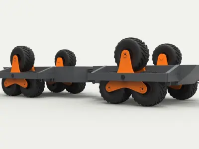 Chassis with Terrastar wheel system 3D model
