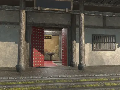 Asian Ancient Architecture Court 3D model