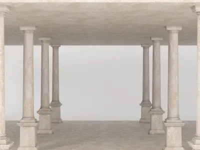 Antique Temple Low-poly 3D model