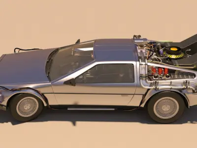 Delorean Back to the Future Part 1 3D model