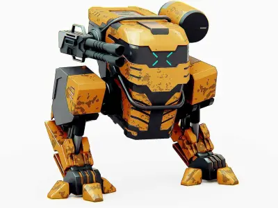 MILITARY ROBOT Z-800 Rigged for Unreal Engine - Unity - MIXAMO 3D model