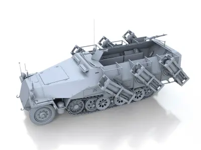 SDKFZ 251 - Ausf D - Stuka zu Fuss 3D model