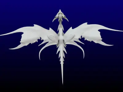 Butterfly Fairy Dragon Model Free low-poly 3D model
