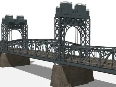 Robert F Kennedy Bridge Low-poly 3D model