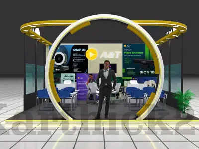 6mx6mx10ft Exhibition Booth 3D print model