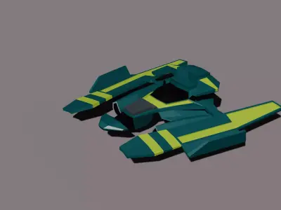Low poly Spaceship Low-poly 3D model Low-poly 3D model