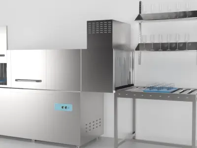 Dish Washer Industrial 3D model