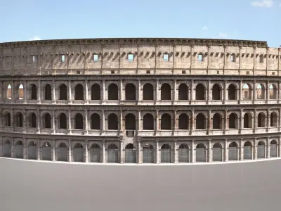 Roman Colosseum Ruins High detail 3D model