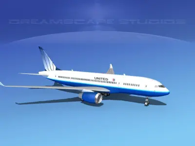 Boeing 787-8 United Airlines 3D model