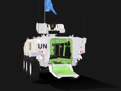 IVECO GUARANI 6X6 UN Low-poly 3D model