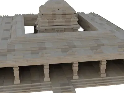 Ancient-Temple created using blender  3D model