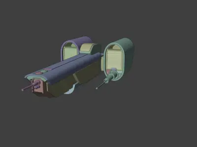 Green Metal Speeder Free 3D model