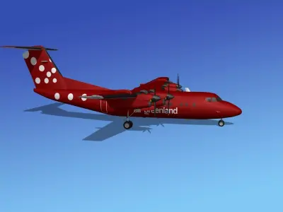 Dehavilland DHC-7 Air Greenland 3D model