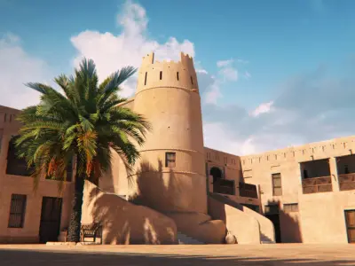 AjmanFort - UAE Low-poly 3D model