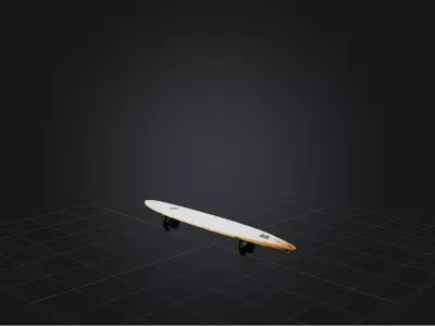 Surfboard Low-poly 3D model