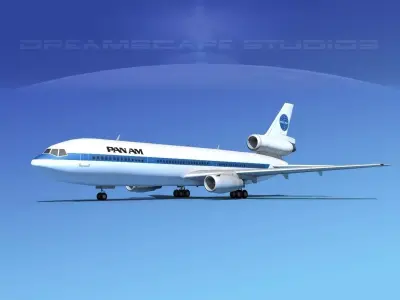 Douglas DC-10 Pan Am 3D model