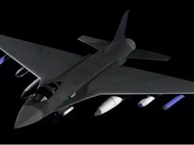 fighter jet Low-poly 3D model