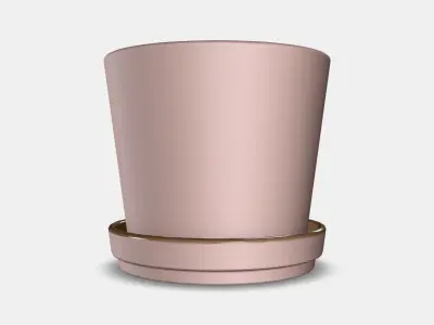 KLARBAR Plant pot with saucer Low-poly 3D model