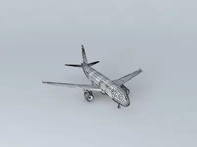 Delta Airlines Airbus A320 Free 3D model