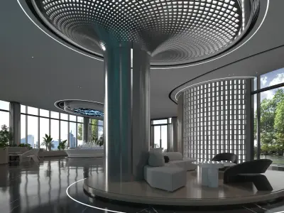 Lobby Hall Foyer Office 3D model