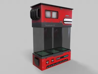 Sci-Fi Aquarium V1- 002 Low-poly 3D model