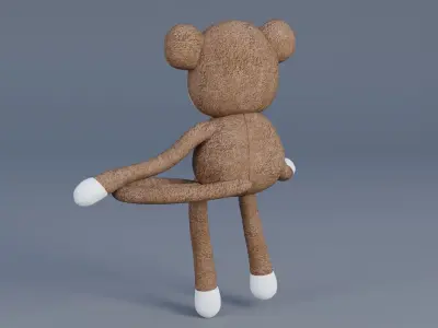 Monkey Toy Low-poly 3D model