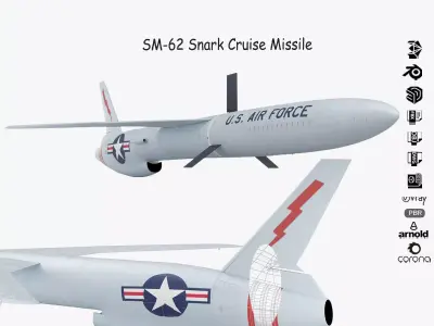 Northrop SM-62 Snark Cruise Missile 3D model